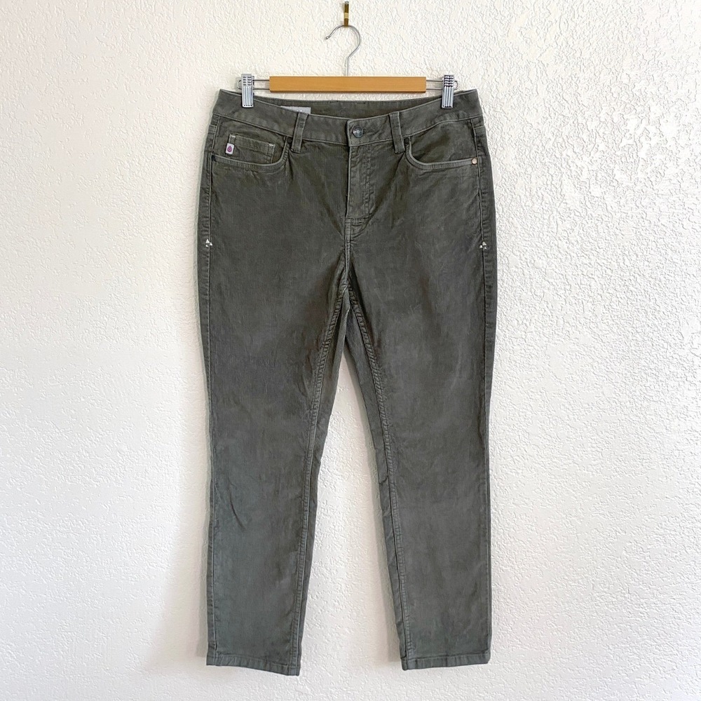 Stio Rivet Corduroy Pants Sage Green Gray Womens 10 Short Outdoor Hiking Camping - Picture 2 of 13